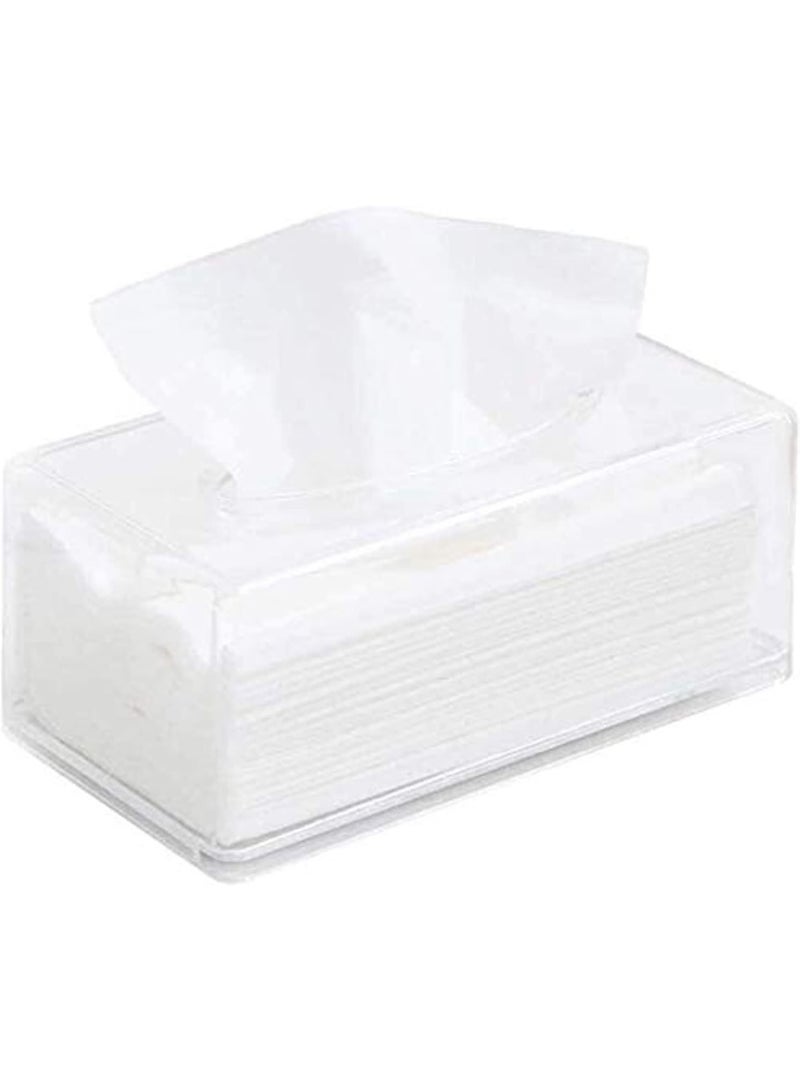 Meetion Acrylic Facial Tissue Box - Decorative Rectangular Napkin Holder, Clear Cover Dispenser, For Kitchen And Office Room (Acrylic) - Image 3